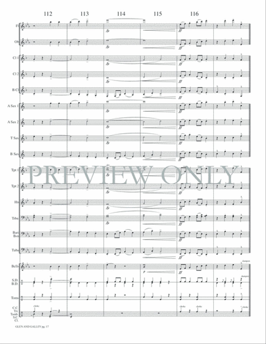 Glen and Galley Concert Band scores gallery preview page 20