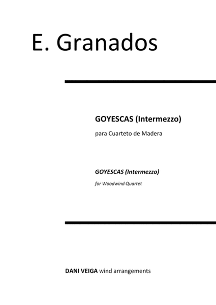 Goyescas for Flute, Oboe, Clarinet and Bassoon image number null