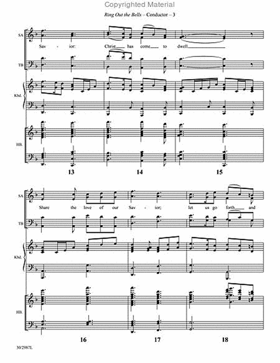 Ring Out the Bells - Handbell Score and Parts