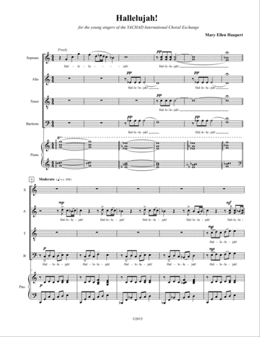 Hallelujah! 4-Part scores gallery preview page 1