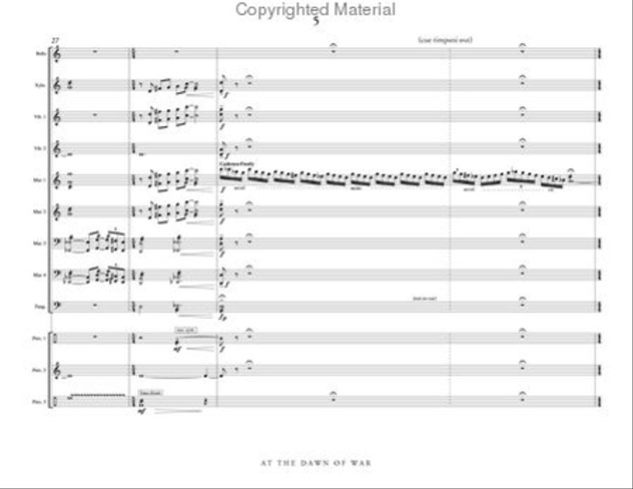 At the Dawn of War Percussion Ensemble scores gallery preview page 6