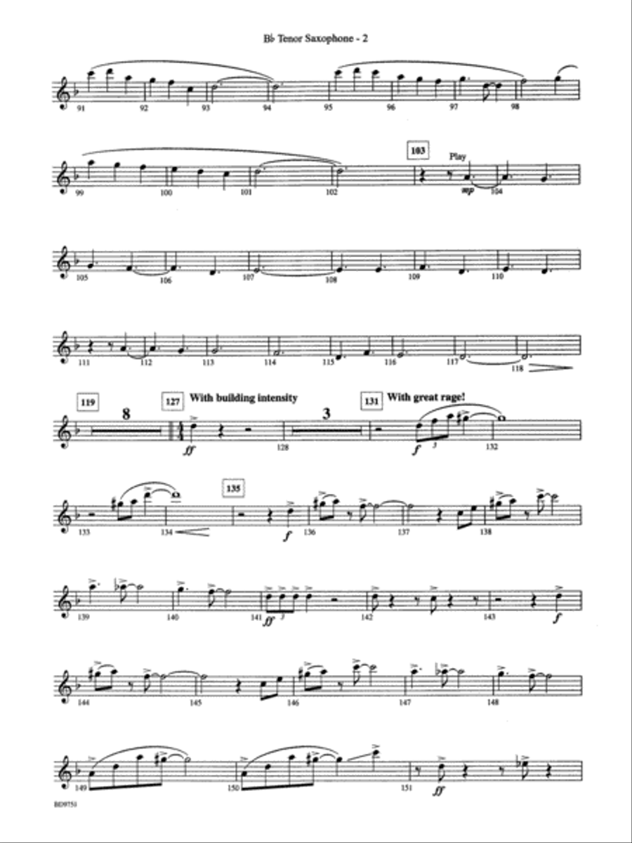 Purgatorio (from The Divine Comedy): B-flat Tenor Saxophone Concert Band scores gallery preview page 2