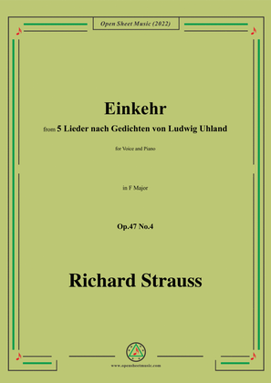 Richard Strauss-Einkehr,in F Major,Op.47 No.4