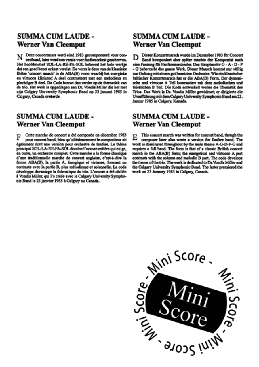 Summa Cum Laude Concert Band scores gallery preview page 4