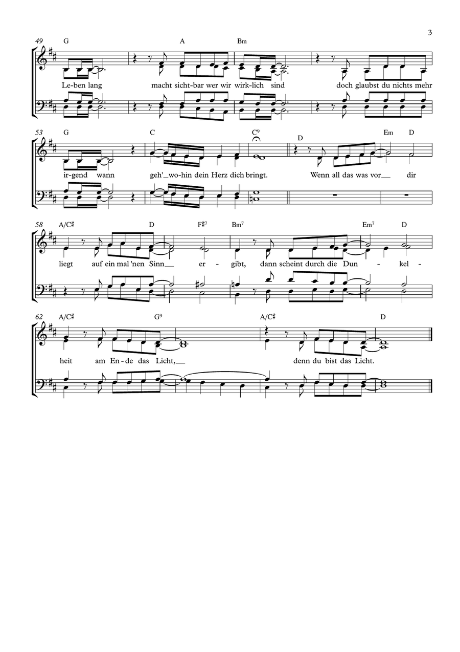 Du Bist Das Licht 4-Part scores gallery preview page 3