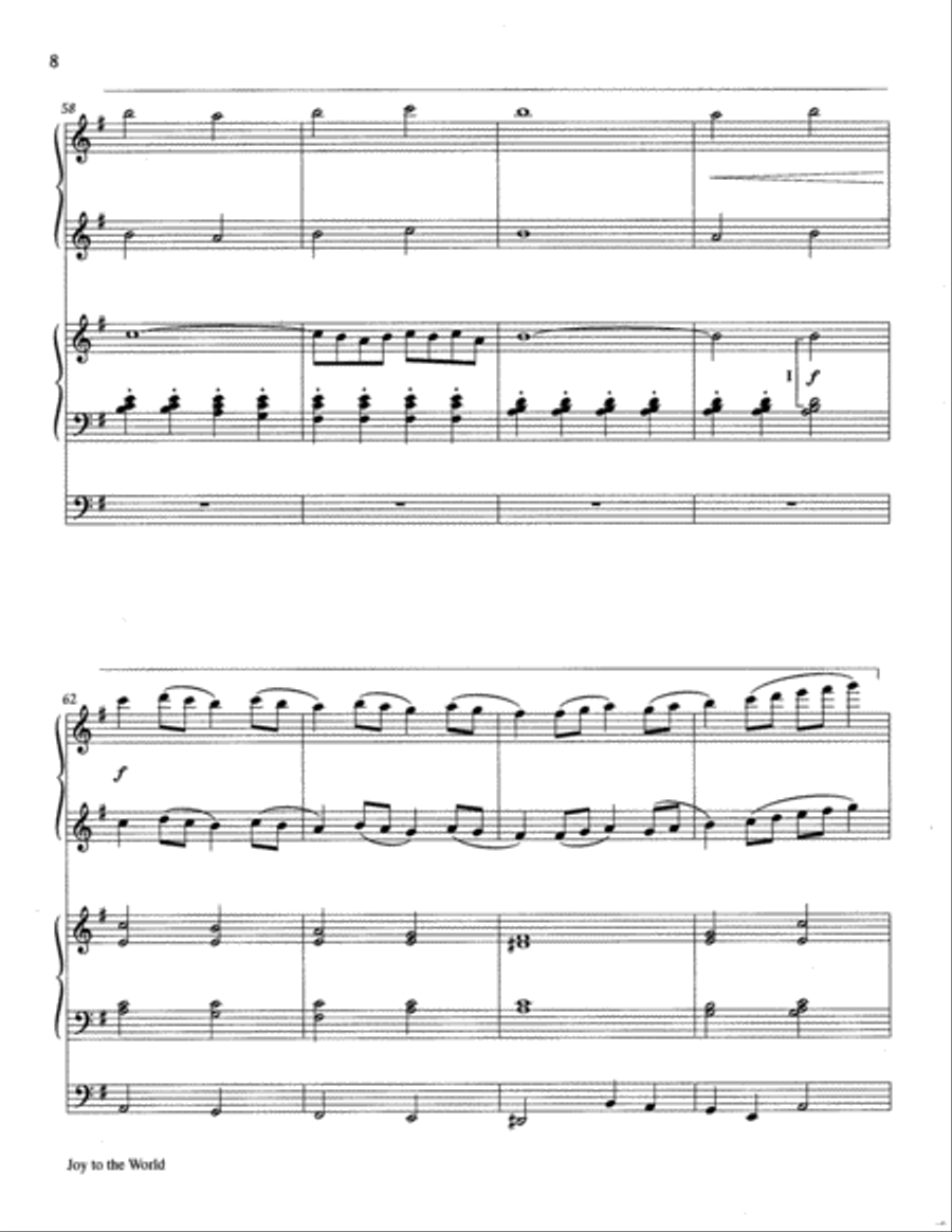 Joy to the World Joy to the World 4-Part scores gallery preview page 9