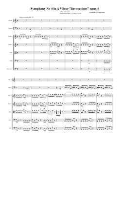 Book cover for Symphony No 4 in A minor "Invocations" Opus 4 (in one movement) - Score Only
