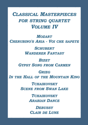 Book cover for String Quartet Classical Masterpieces Volume IV