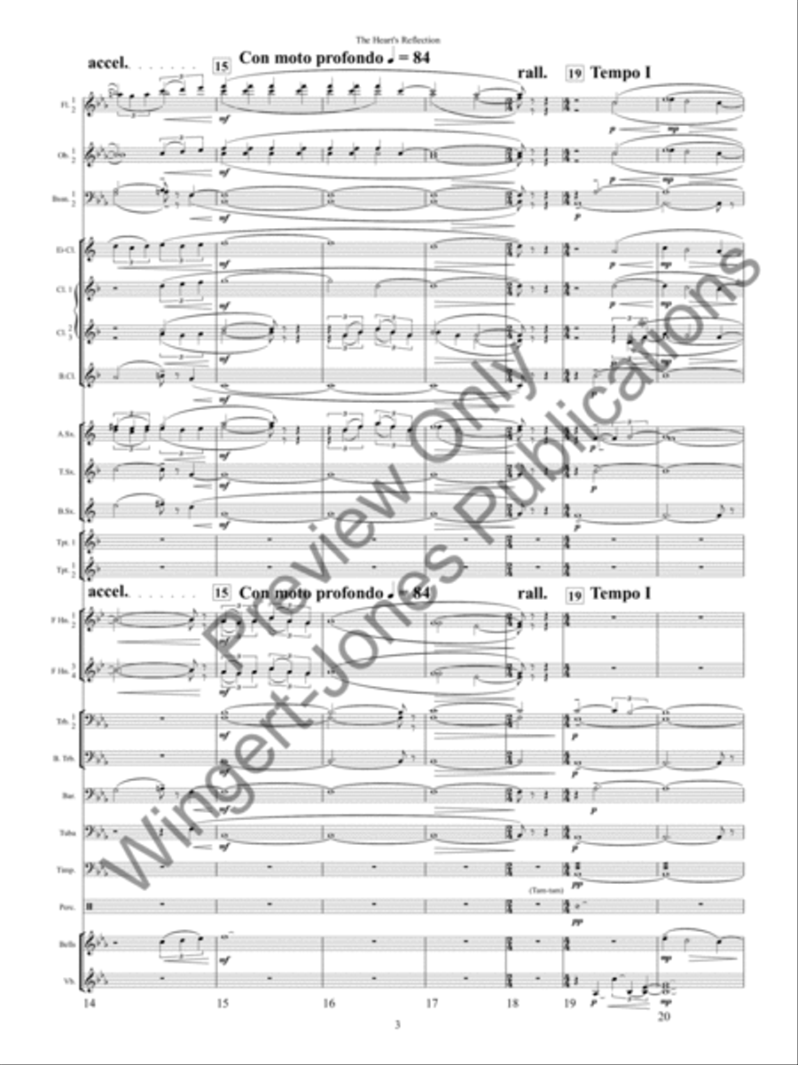 The Heart's Reflection Concert Band scores gallery preview page 6