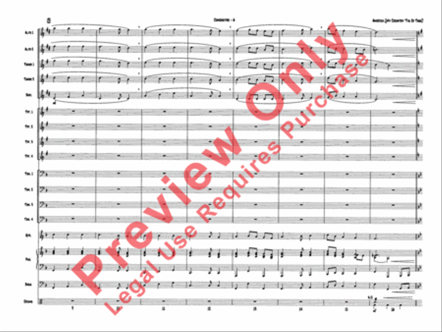 Superset #5: The Patriotic Collection (Medley) Jazz Ensemble scores gallery preview page 7