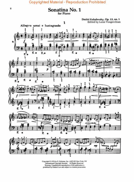 Sonatina No. 1, Op. 13