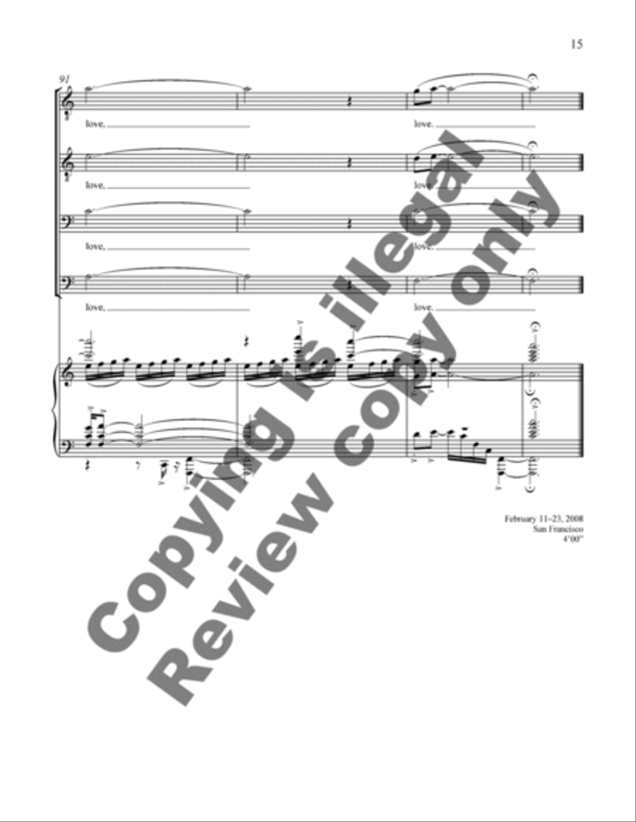 Love (Choral Score) Love (Choral Score) TTBB scores gallery preview page 16