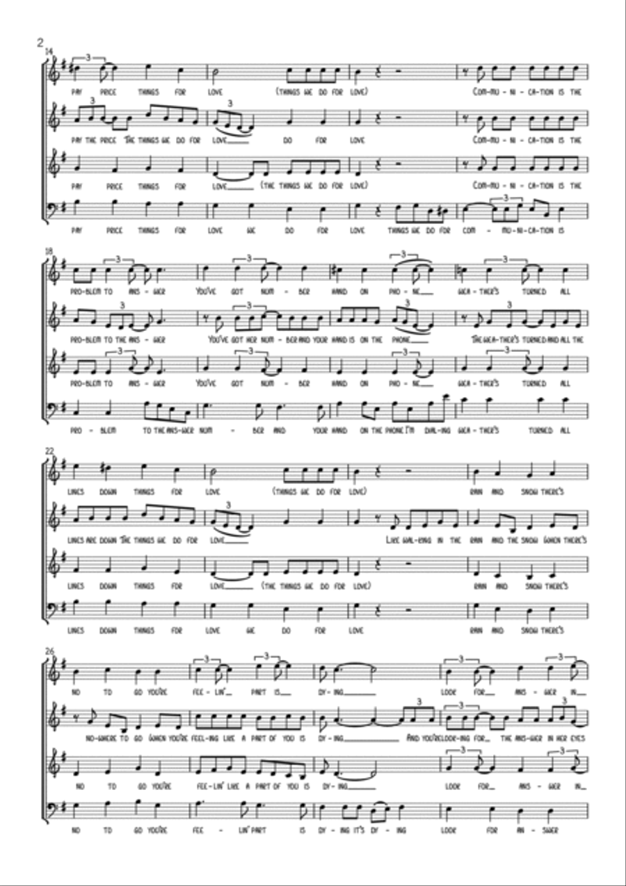 Things We Do For Love SSAA scores gallery preview page 2