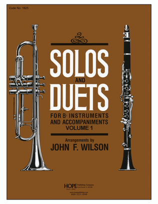 Book cover for Solos & Duets for B-Flat Instruments, Vol. 1-Digital Download