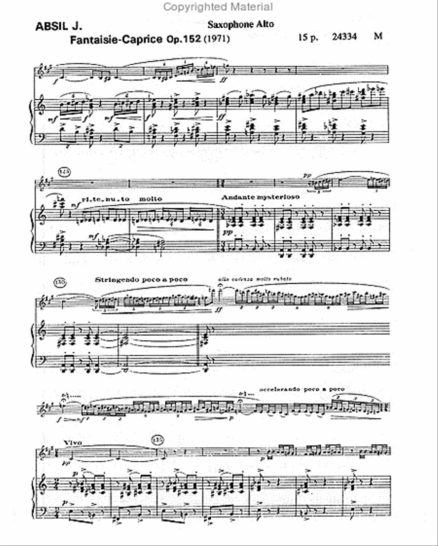 Fantaisie caprice Op. 152 Piano Accompaniment scores gallery preview page 2