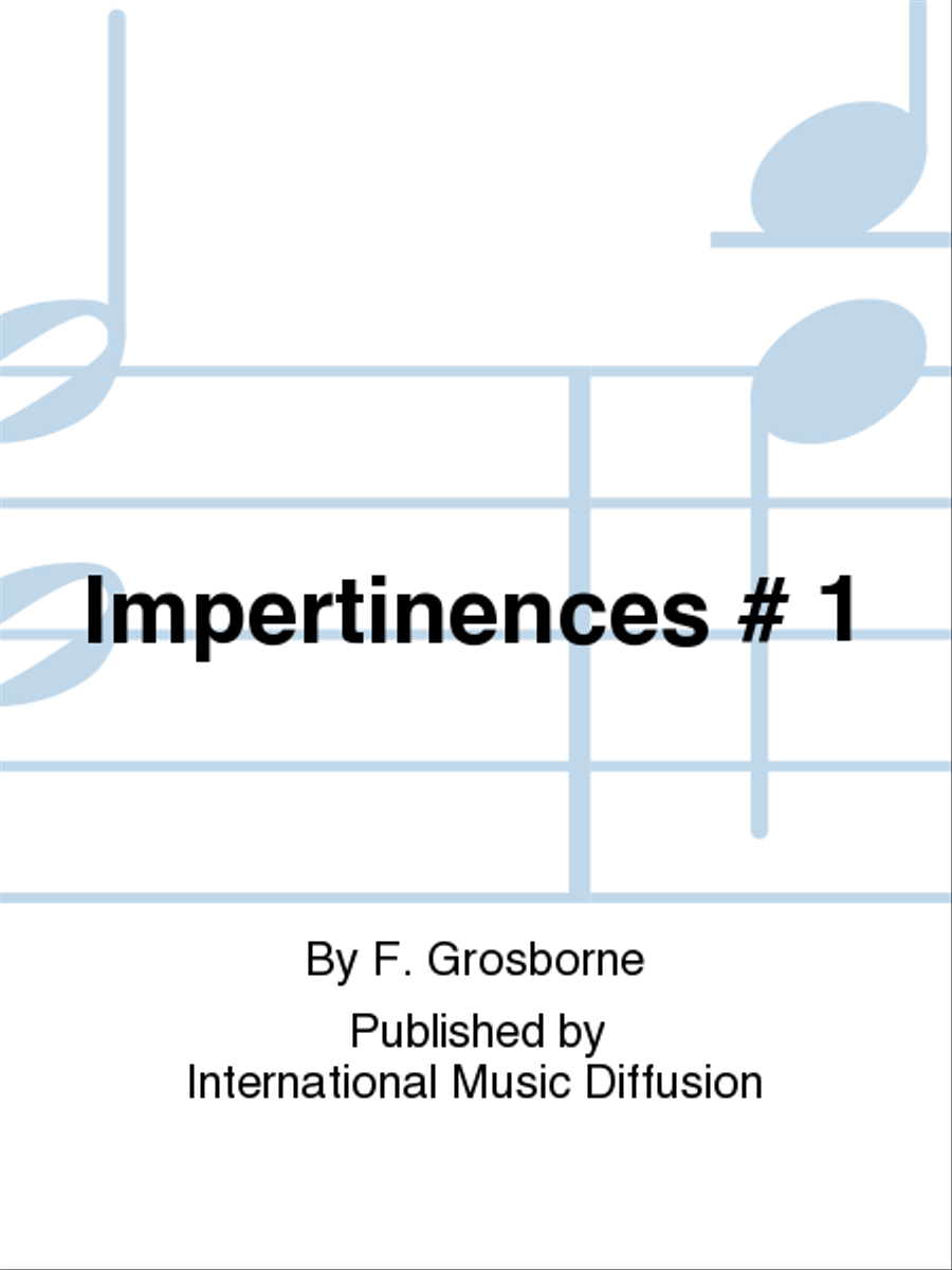 Impertinences # 1 Flute Solo scores gallery preview page 1