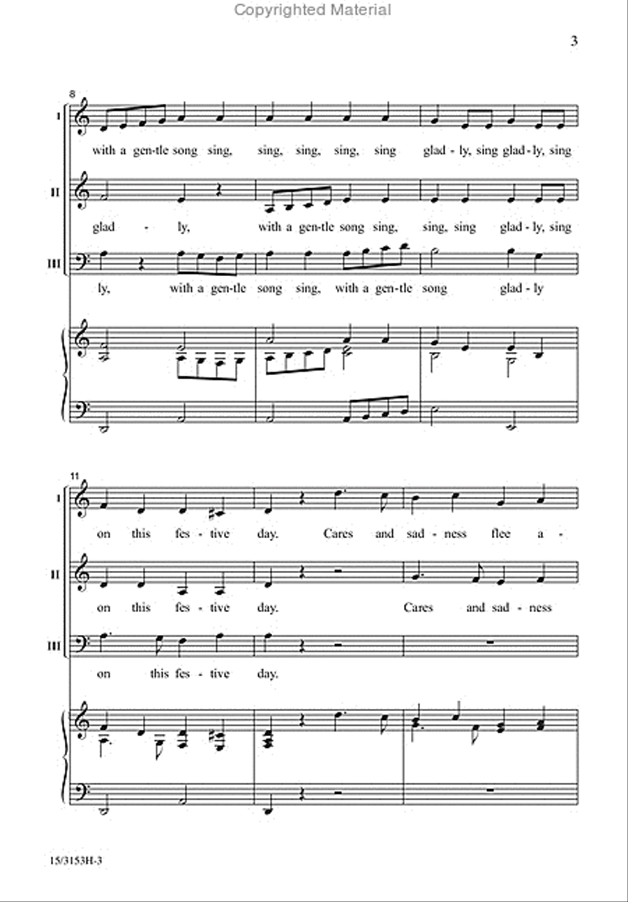 Sing Gladly Sing Gladly 3-Part scores gallery preview page 3