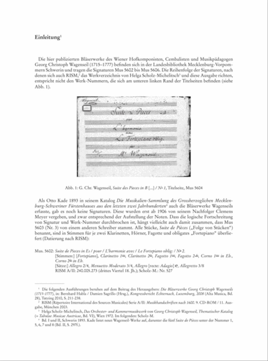 Suites de Pièces (Schwerin Ms. Mus 5602-5606) for 2 Clarinets, 2 Horns, 2 Bassoons and Piano Bassoon scores gallery preview page 3