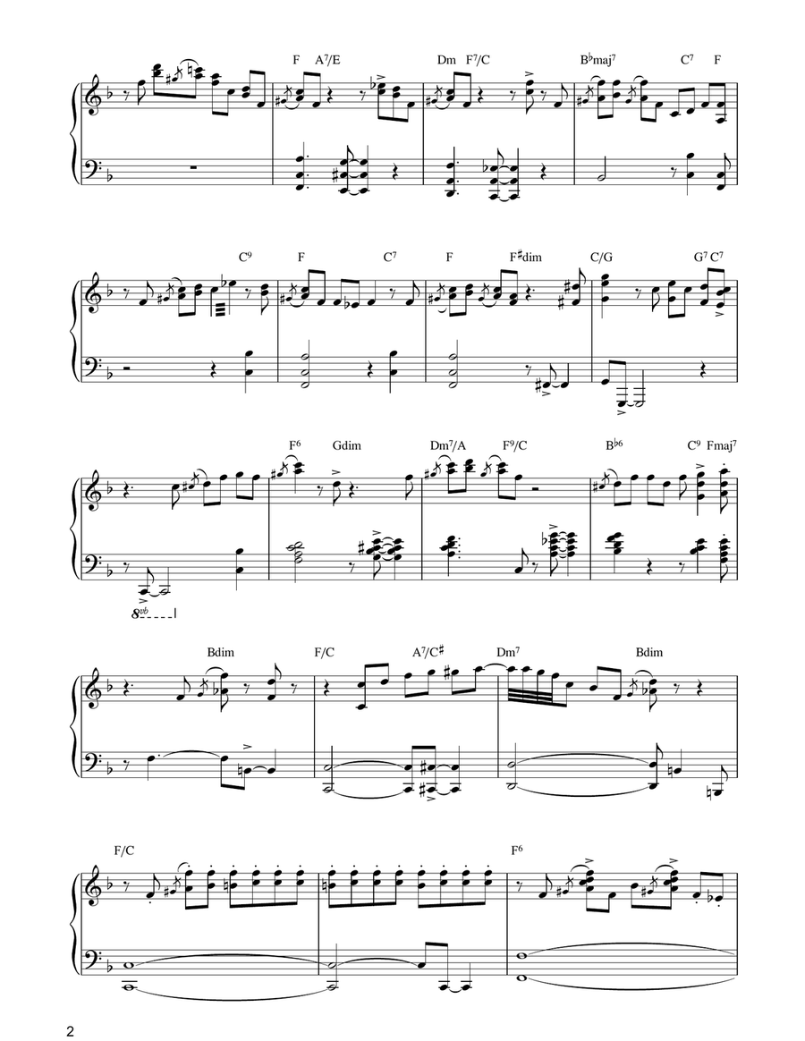 I Wish I Knew How It Would Feel To Be Free Piano Solo scores gallery preview page 2