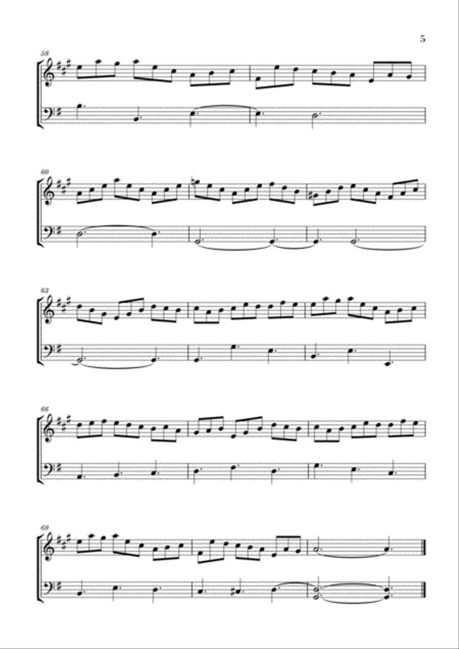 Bach - Jesus bleibet meine Freude for Clarinet and Cello Clarinet scores gallery preview page 5