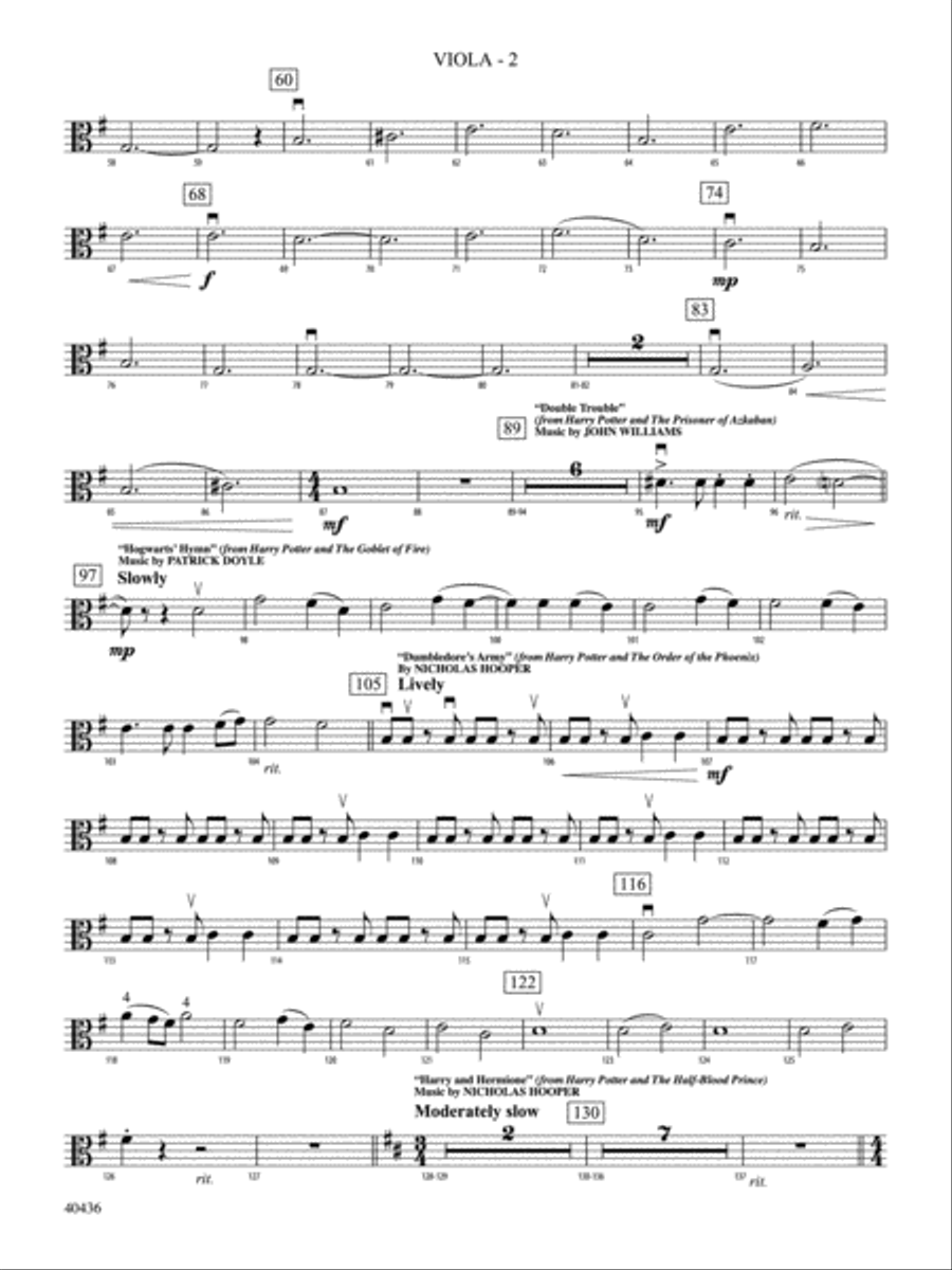 The Magic of Harry Potter: Viola Full Orchestra scores gallery preview page 2