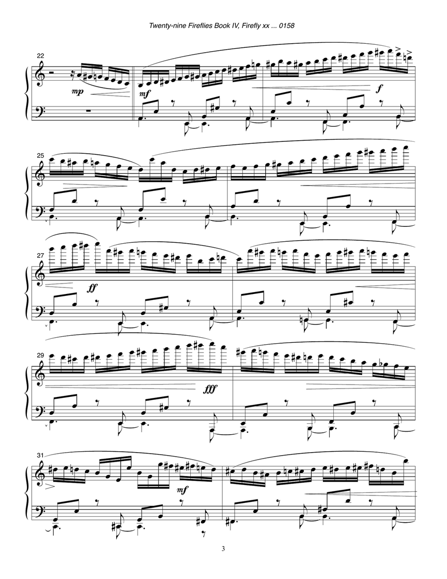 Twenty-nine Fireflies Book IV, Firefly xx 0158 Piano Solo scores gallery preview page 3