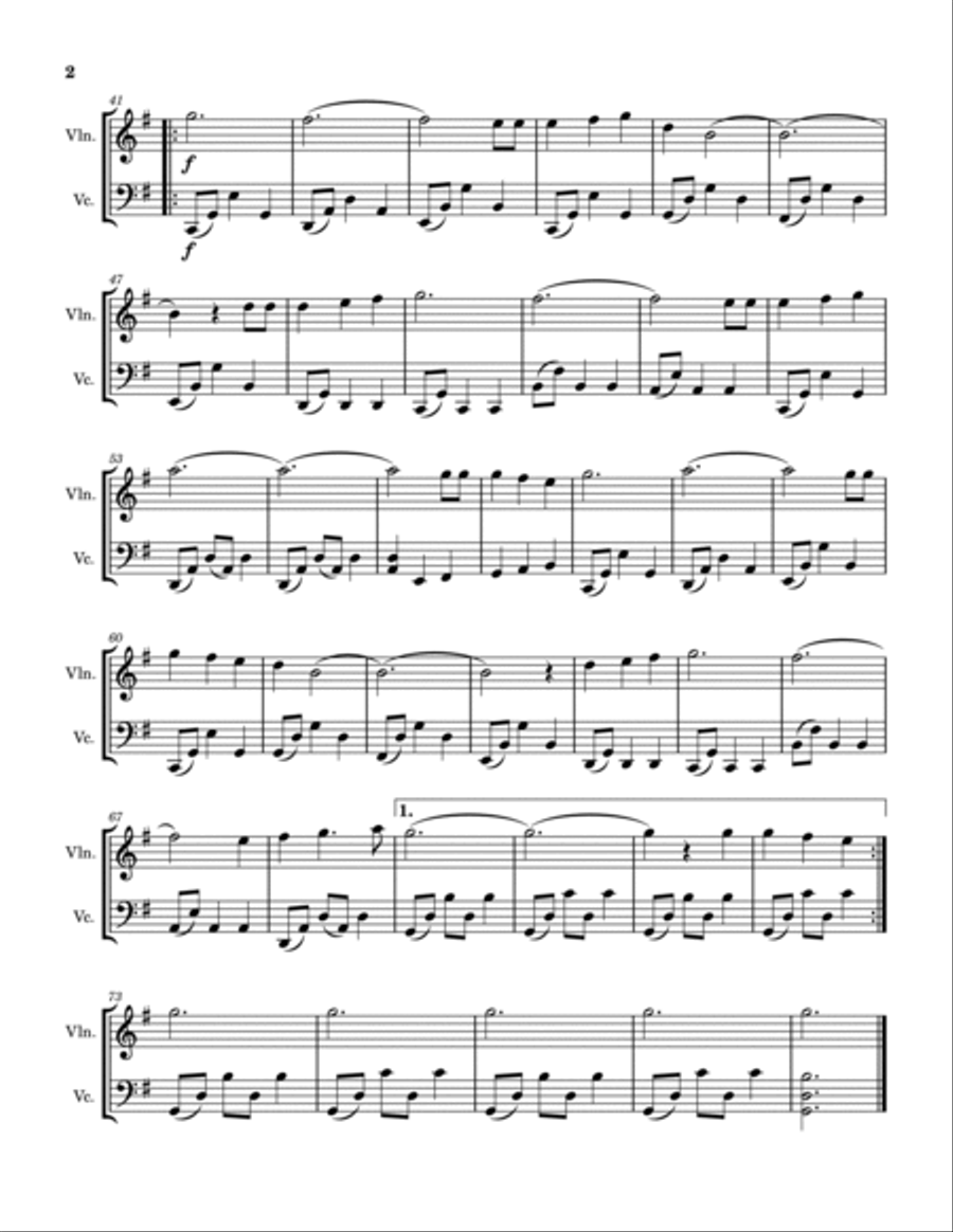 Annie's Song Annie's Song String Duet scores gallery preview page 2