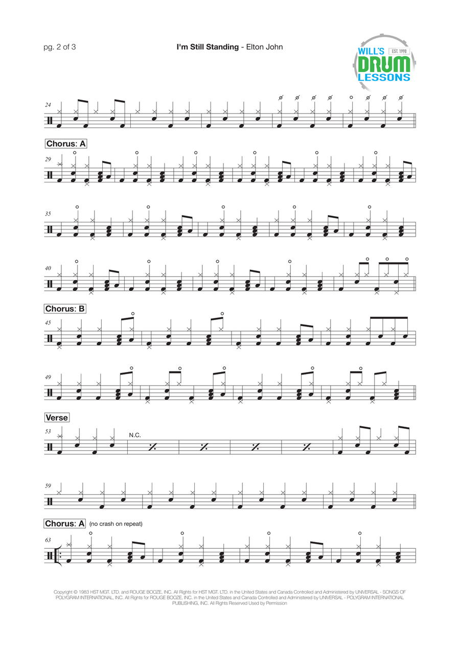 I'm Still Standing I'm Still Standing Drum Set scores gallery preview page 2