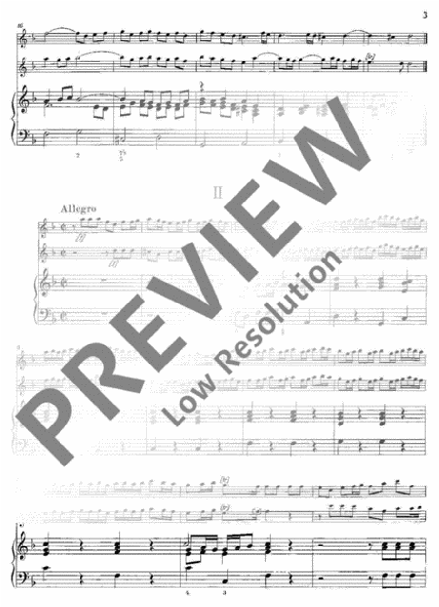 Trio Sonata in D minor Flute scores gallery preview page 6
