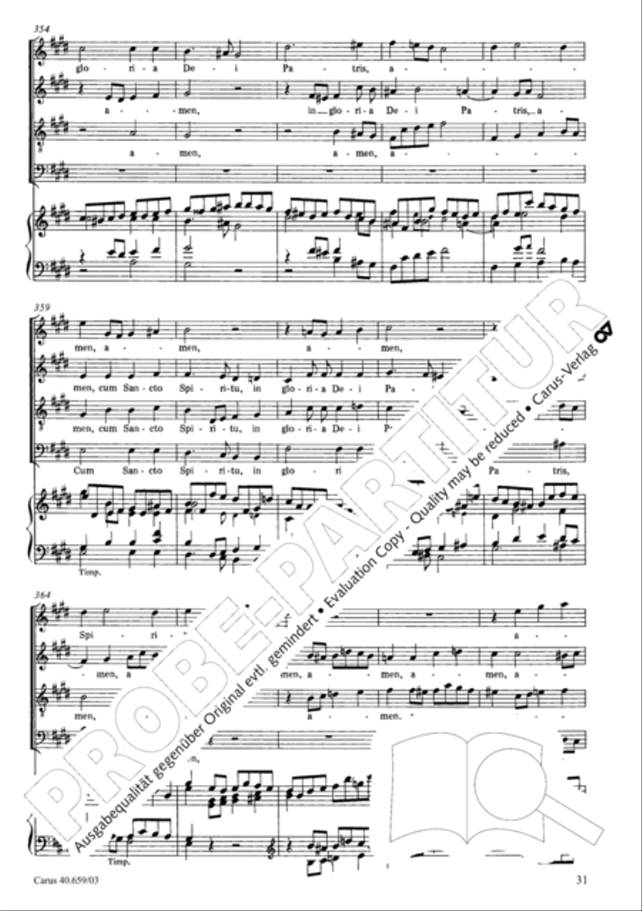 Mass in A flat major (Messe in As) 4-Part scores gallery preview page 32