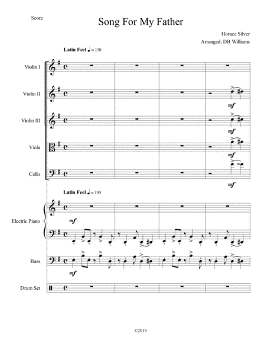 Song For My Father Large Ensemble scores gallery preview page 1