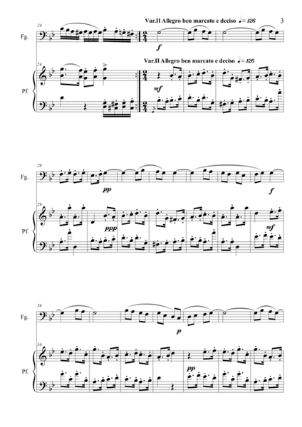 Filiberto PIERAMI: VARIAZIONI PER FAGOTTO E PIANOFORTE SU UN TEMA ORIGINALE (op.18) (ES 531)