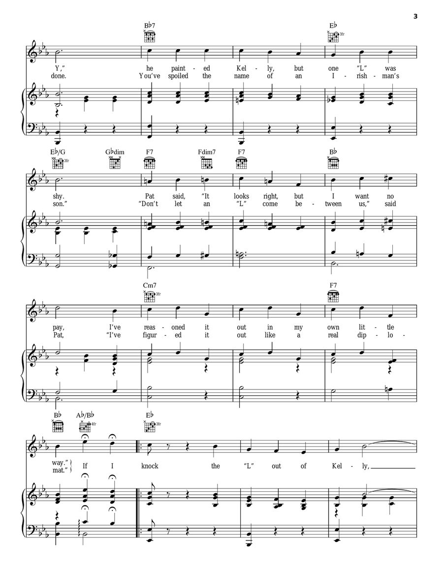 If I Knock The 'L' Out Of Kelly Guitar scores gallery preview page 3