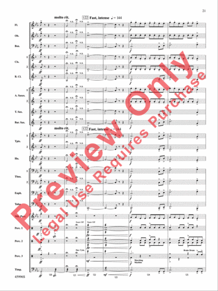 Terracotta Warriors Concert Band scores gallery preview page 22