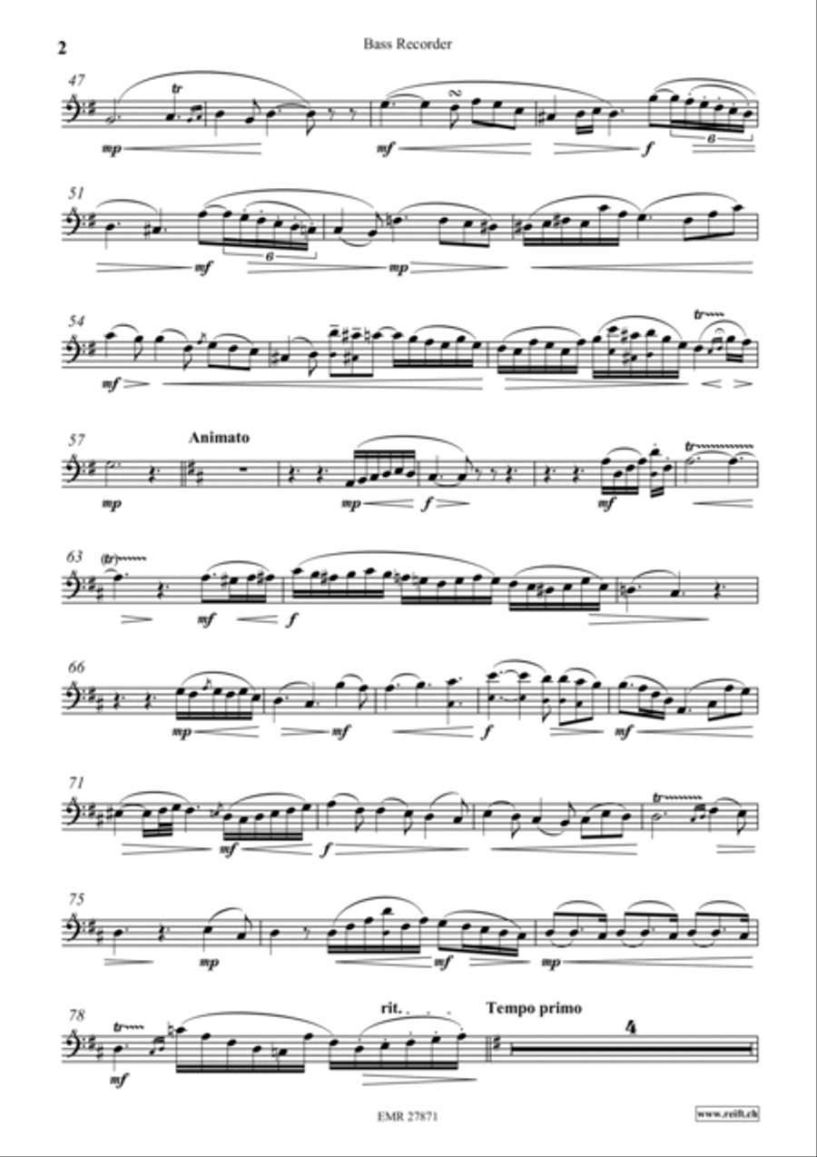 Notturno Bass Recorder scores gallery preview page 3