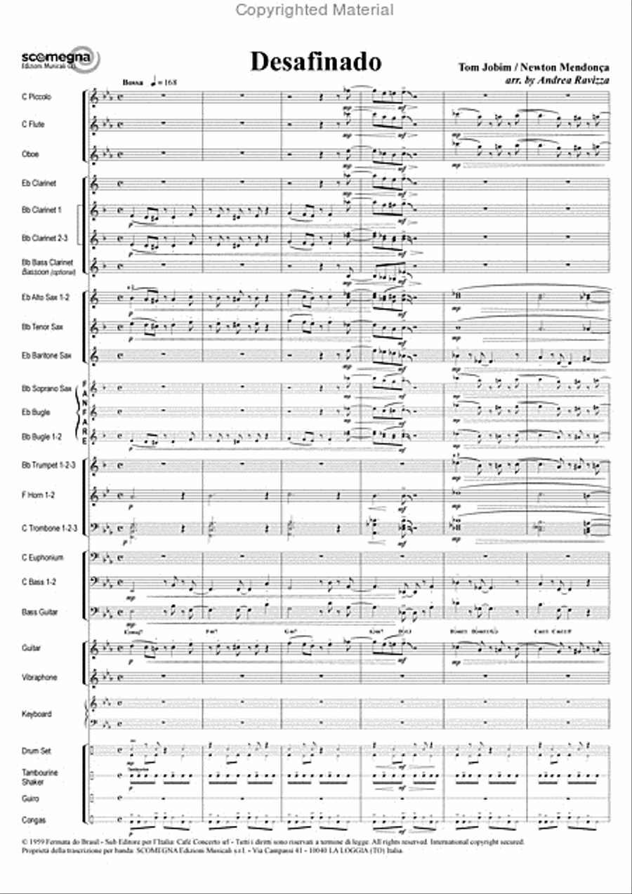 Desafinado Concert Band scores gallery preview page 3