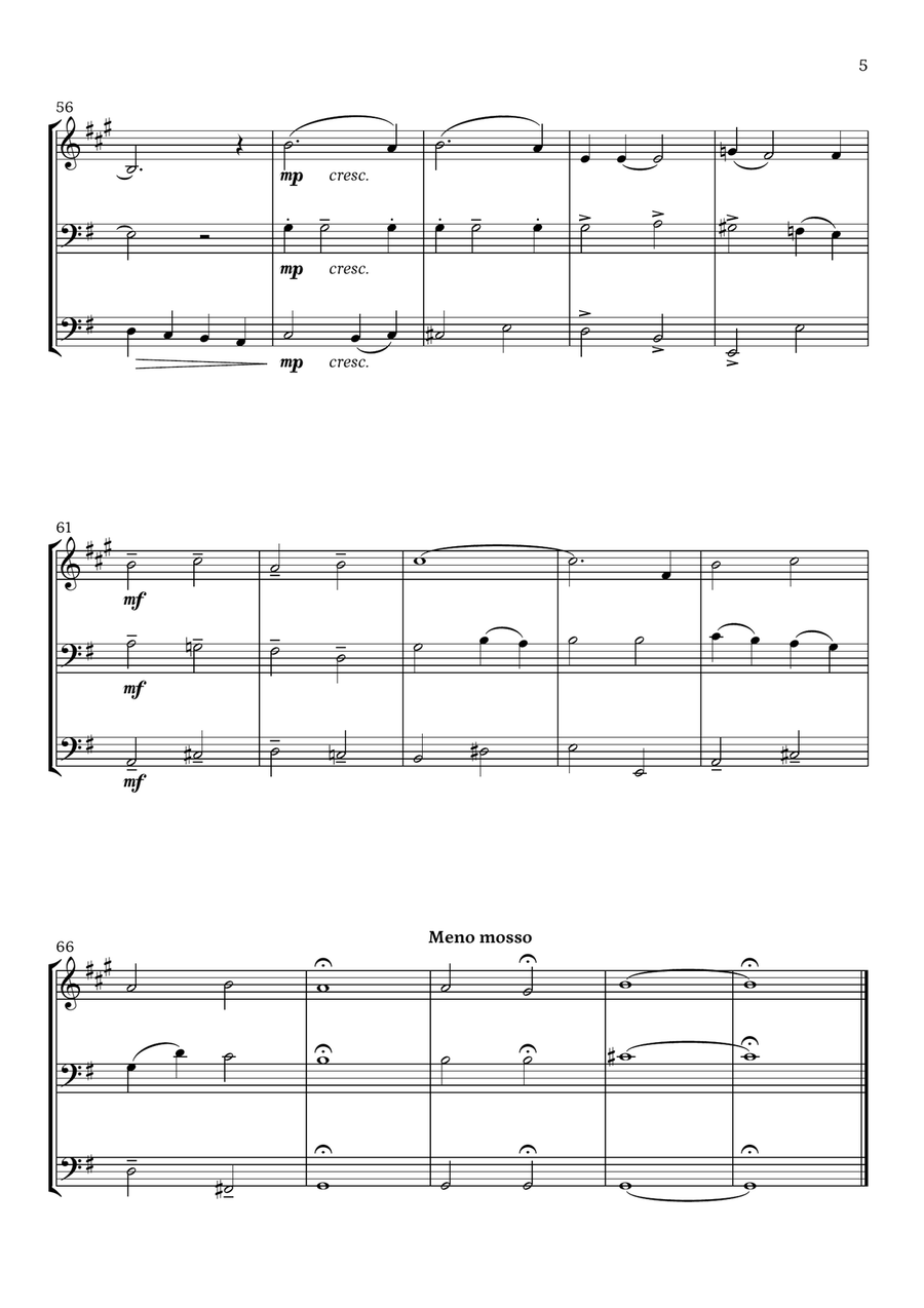I'll Be Home For Christmas Brass Ensemble scores gallery preview page 5