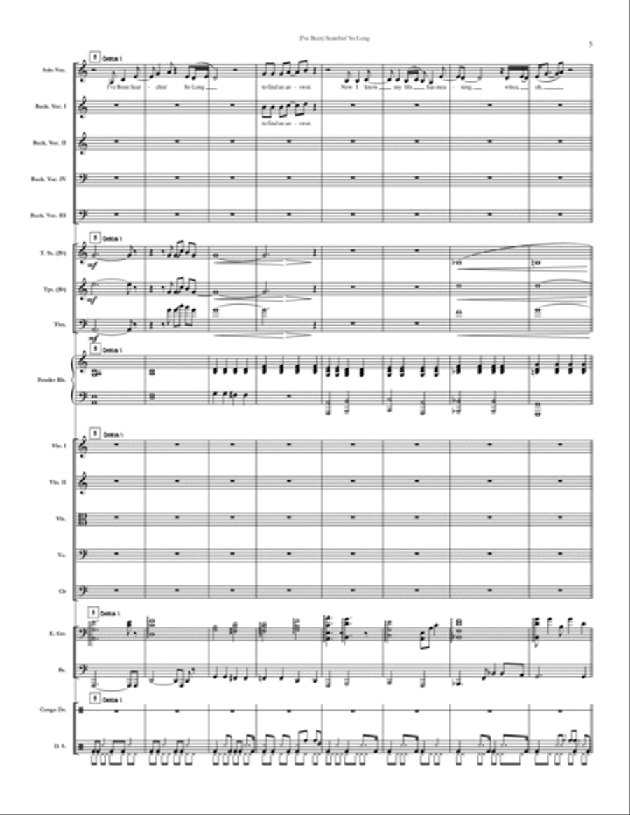 (i've Been) Searchin' So Long Small Ensemble scores gallery preview page 5