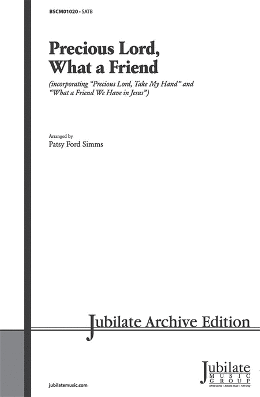 Precious Lord, What a Friend 4-Part scores gallery preview page 1