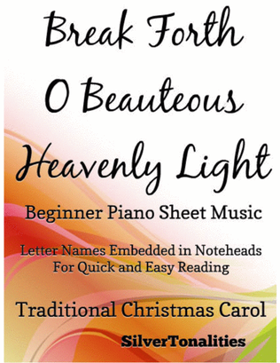 Book cover for Break Forth O Beauteous Heavenly Light Beginner Piano Sheet Music