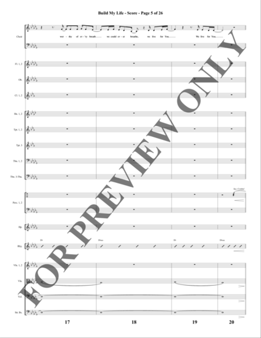 Build My Life - Orchestration Choir scores gallery preview page 6