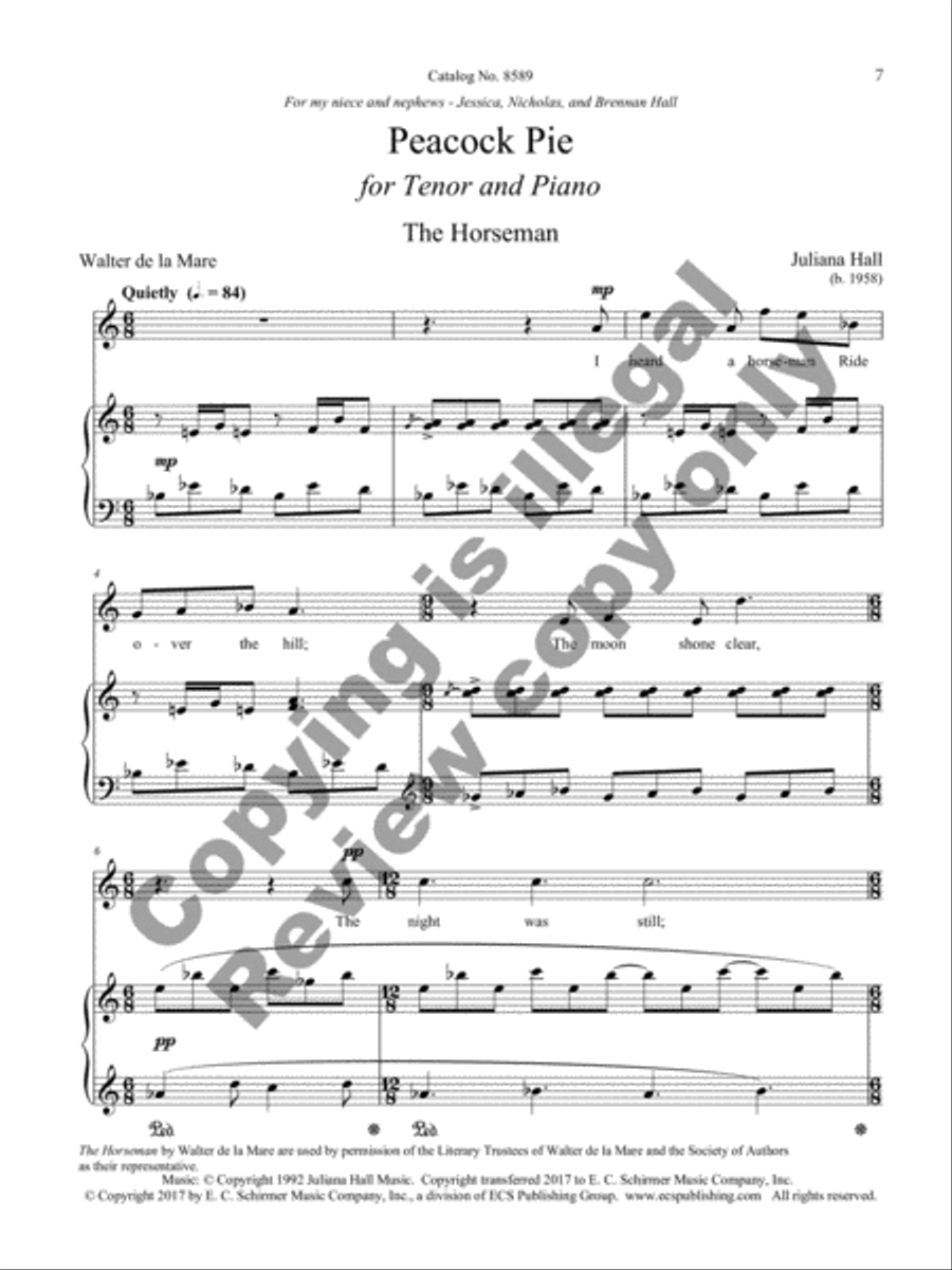 Peacock Pie Tenor Voice scores gallery preview page 3