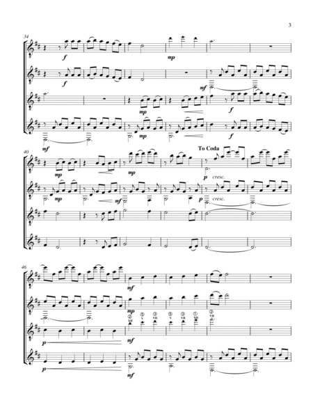 Three Entertainments (Guitar Quartet) - Score and Parts image number null