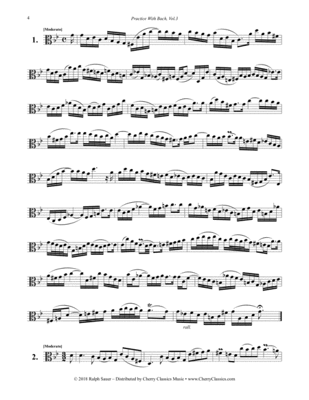 Practice With Bach for The Alto Trombone, Volume 3