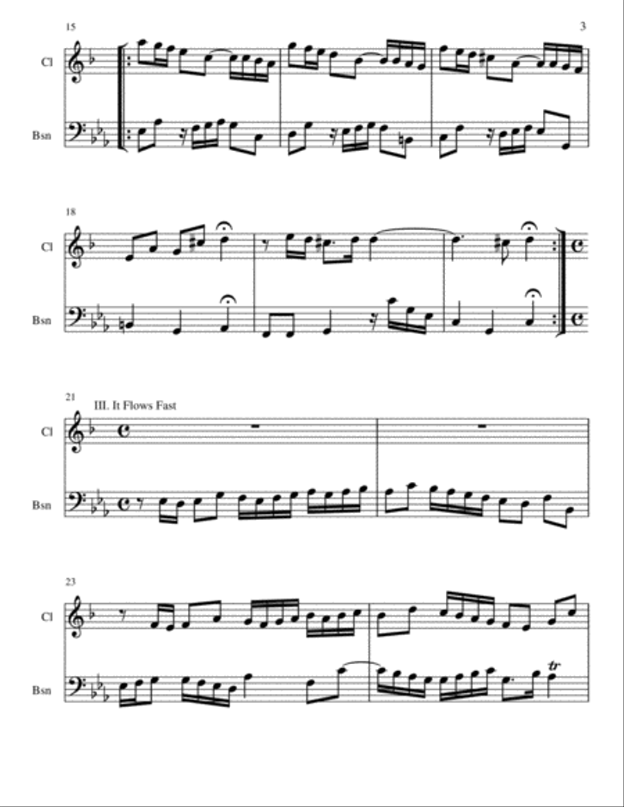 'A Little Stream' 'A Little Stream' Woodwind Duet scores gallery preview page 3