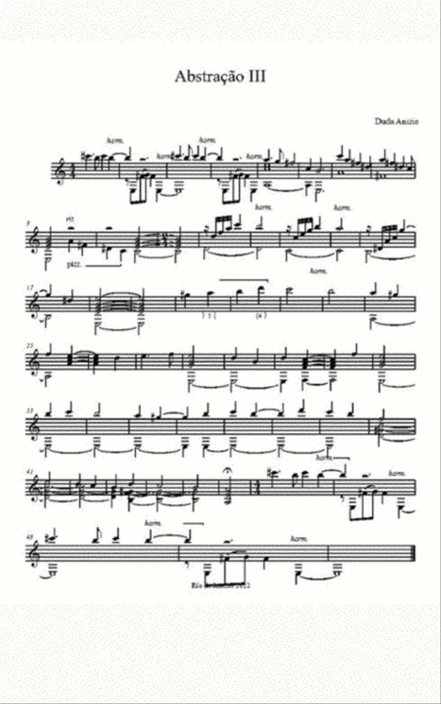 IX Abstracões Classical Guitar scores gallery preview page 4