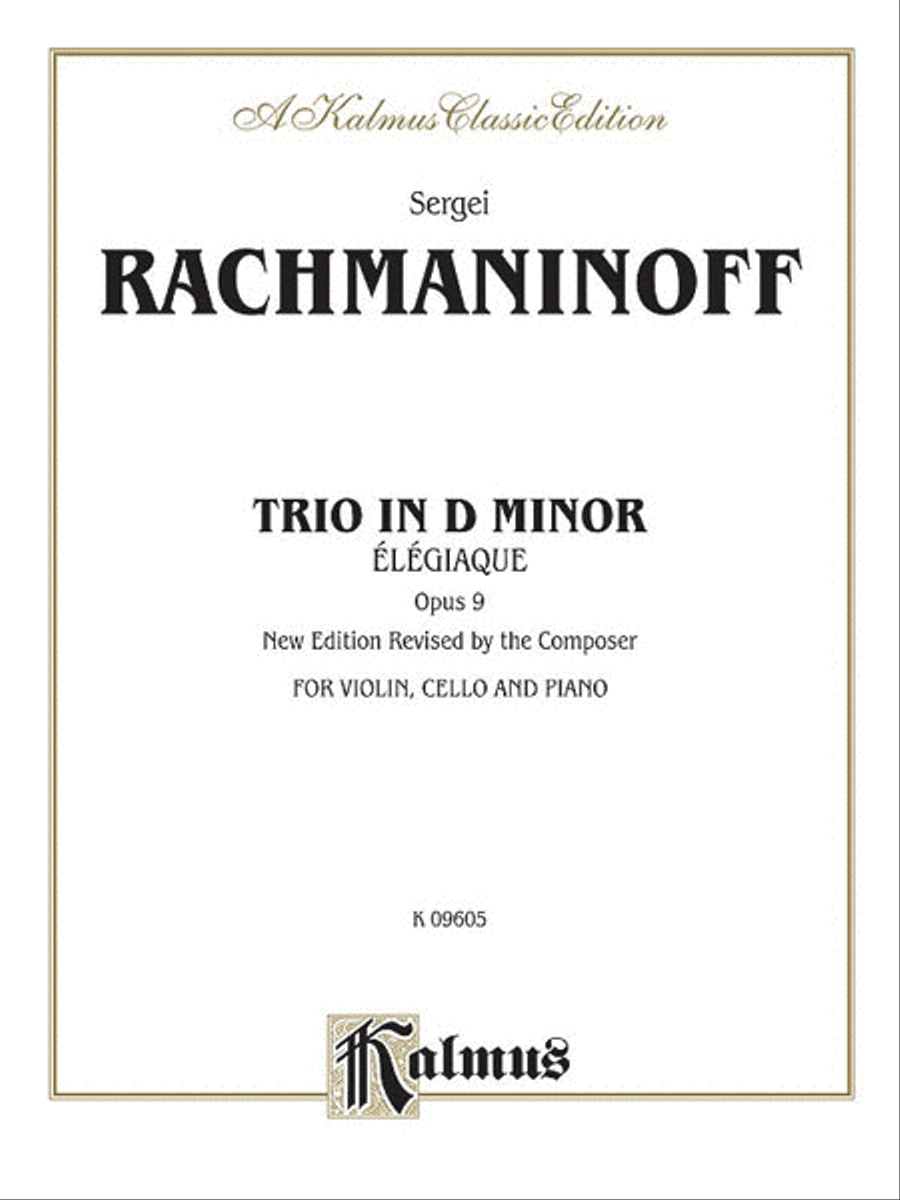 Trio Elegiaque, Opus 9