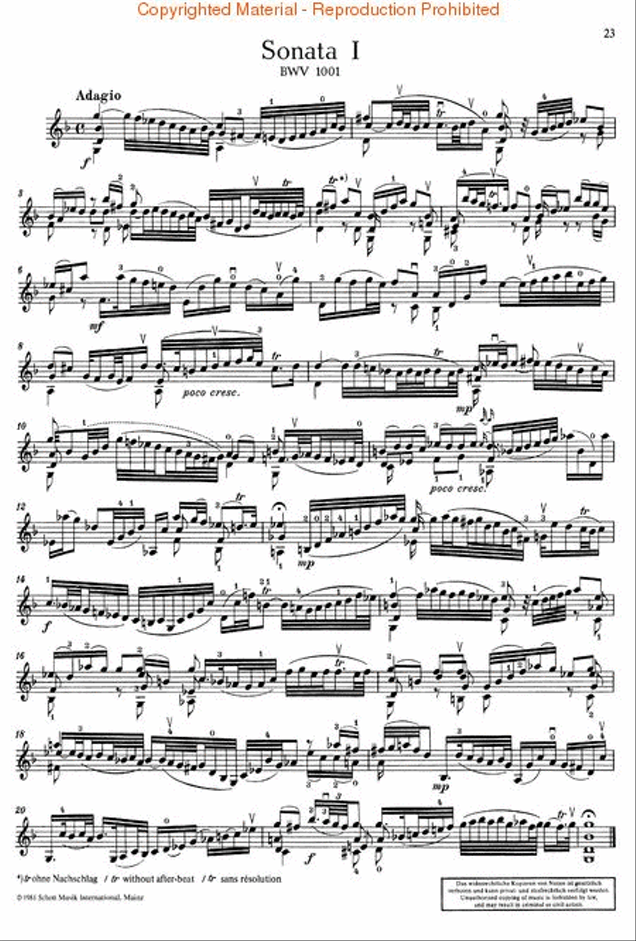 Sonatas and Partitas Violin Solo scores gallery preview page 2