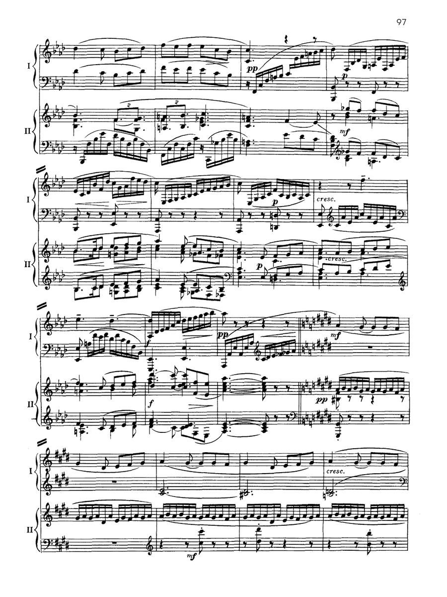 Suite No. 2, Opus 17 - III. Romance - Piano Duo (2 Pianos, 4 Hands) Piano Duet scores gallery preview page 3