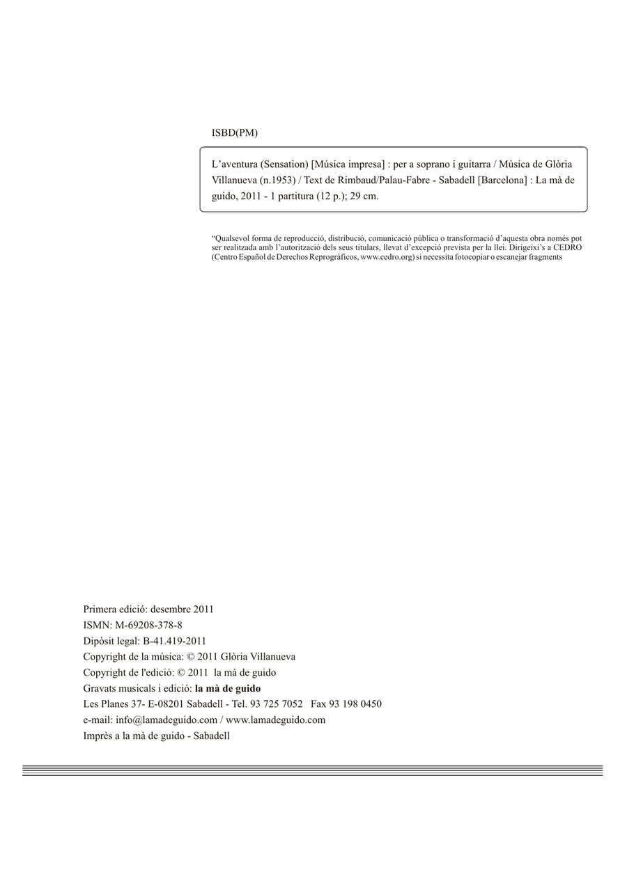 L'aventura (Sensation) L'aventura (Sensation) Classical Guitar scores gallery preview page 4